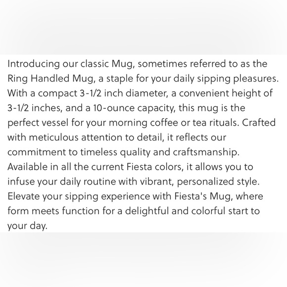 Fiestaware Classic Mug in Sunflower - Picture 4 of 5